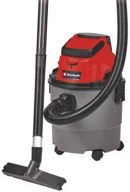 Einhell Пилосос професійний акумуляторний TC-VC 18/15 Li-Solo, PXC 18В, 8кПа, контейнер 15л, без АКБ та ЗП (2347145)