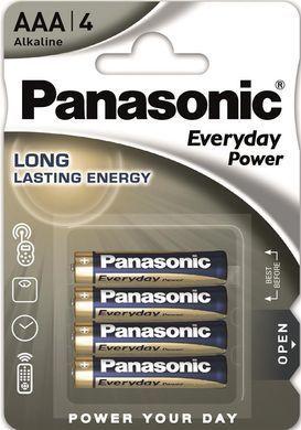 Батарейка Panasonic EVERYDAY POWER лужна AAА блістер, 4 шт. (LR03REE/4BP) [113419]