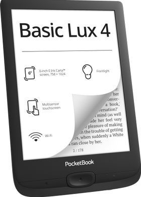 Електронна книга PocketBook 618 Basic Lux 4 Ink Black (PB618-P-CIS/) (PB618-P-WW) [610049]