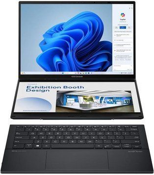 ASUS Ноутбук Zenbook Duo UX8406MA-PZ074W 14" 3K OLED, Intel Ultra 9 185H, 32GB, F2TB, UMA, Win11, Сірий (90NB12U1-M008Z0) [10086]