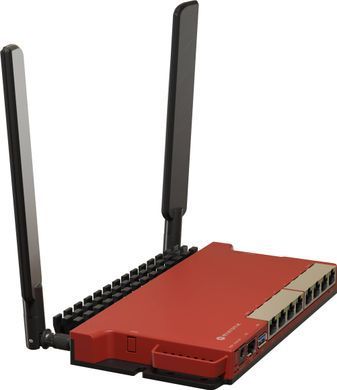 Маршрутизатор Mikrotik, WiFi6 2.4GHz 802.11b/g/n/ax, 800MHz CPU, 512MB RAM, 8x1G E (L009UiGS-2HaxD-IN) [402077]