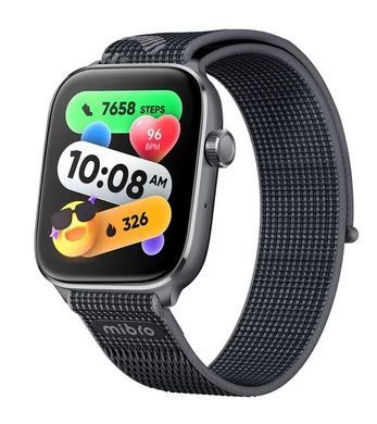 Смарт-годинник Mibro Fit 44мм, 1.75", 390x450, AMOLED, BT 5.3, GPS, 5 ATM, чорний (XPAW027B) [113704]