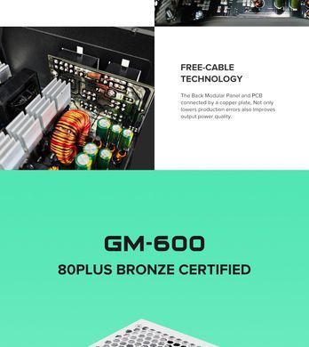 Блок живлення GAMEMAX (GM-600 Modular white) [303206]
