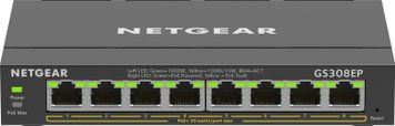 Комутатор NETGEAR GS308EP 8xGE PoE, 62Вт, WebSmart (GS308EP-100PES) [104962]