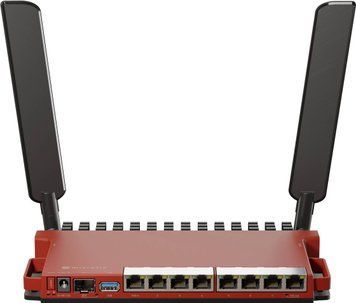 Маршрутизатор Mikrotik, WiFi6 2.4GHz 802.11b/g/n/ax, 800MHz CPU, 512MB RAM, 8x1G E (L009UiGS-2HaxD-IN) [402077]