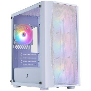 Корпус 1stPlayer White без БЖ (X3-M-WH-4F1-W) [614358]