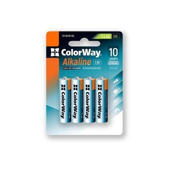 Батарейка ColorWay Alkaline Power AA/LR06 BL 4шт (CW-BALR06-4BL) [617688]