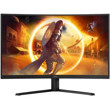Монітор TFT 31.5" AOC, VA, QHD, 180Гц, 0,5 мс, вигнутий, 2хHDMI, DP, чорно-сірий (CQ32G4VE) [400821]