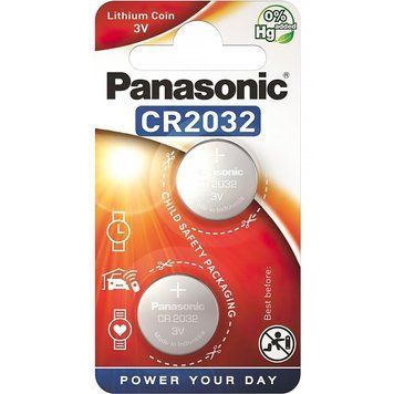 Батарейка CR 2032, LITHIUM, Panasonic, Bli 2 pcs (CR-2032EL/2B) [404812]