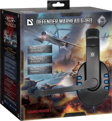 Ігрова гарнітура Defender Warhead G-160 чорно-синя (64118) [403180]