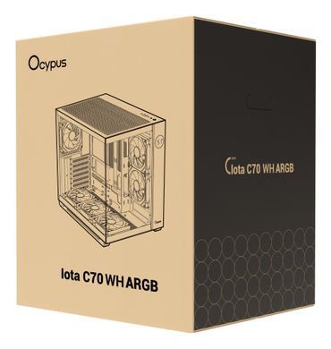 Корпус для комп'ютера ATX W/O PSU IOTA C70 WH ARGB OCYPUS (IOTA-C70-WHD600XX-GL) [502885]