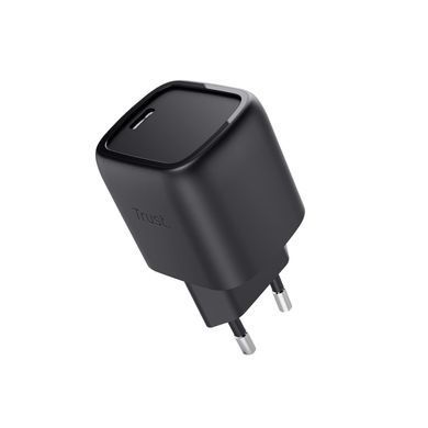 Зарядний пристрій мережевий Trust Maxo 30Вт, GaN, USB-C, PD/PPS, чорний (25519_TRUST) [111728]
