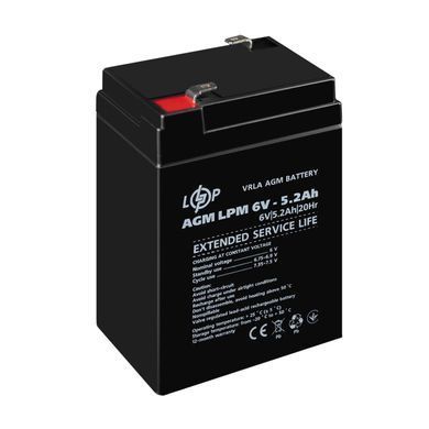 Акумулятор AGM LPM 6V - 5.2 Ah (LP4158) [900208]