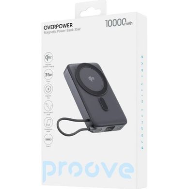 Універсальна мобільна батарея Proove OverPower 35W 10000mAh Qi2 Gray (PBOP35012105) [614764]