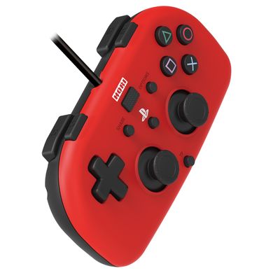 Hori Геймпад проводной Mini Gamepad для PS4, Red (4961818028418)