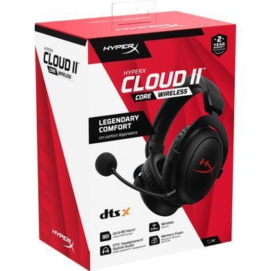 Гарнітура ігрова HyperX Cloud II Core, WL/USB-A, чорний (6Y2G8AA) [107390]