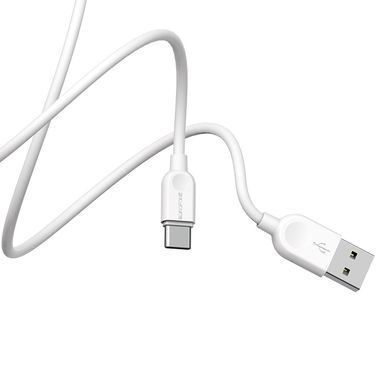 Кабель BOROFONE BX14 USB to Type-C 2.4A, 3m, PVC, TPE connectors, White (6957531090397) [803313]