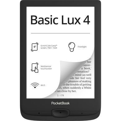 Електронна книга PocketBook 618 Basic Lux 4 Ink Black (PB618-P-CIS/) (PB618-P-WW) [610049]