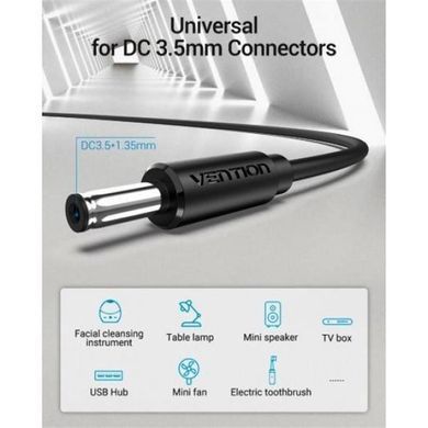Кабель Vention USB - DC 3.5 мм (M/M), 0.5 м, Black (CEXBD) [604078]