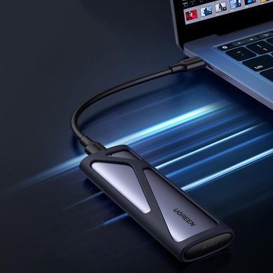 Зовнішня кишеня Ugreen для SSD M.2 (NVMe) M-Key 3.2 Gen2 CM400 Gray (90264) [616244]