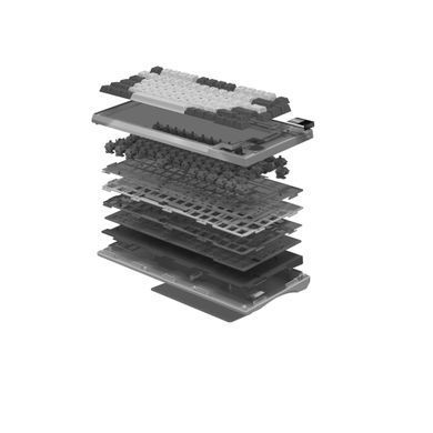 Клавіатура бездротова Motospeed Darmoshark K8 Gateron Silver Pro Black-Blue (dmk8bgspro) [606014]