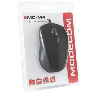 Мишка Modecom MC-M4.1, 3кн., 1200dpi, Black OEM (White box) (M-MC-00M4.1-100) [401281]