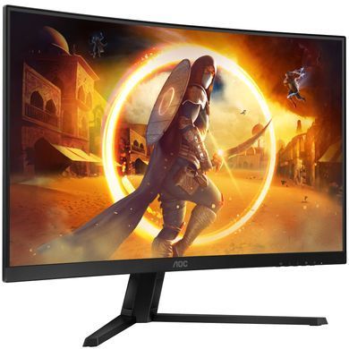 Монітор TFT 31.5" AOC, VA, QHD, 180Гц, 0,5 мс, вигнутий, 2хHDMI, DP, чорно-сірий (CQ32G4VE) [400821]