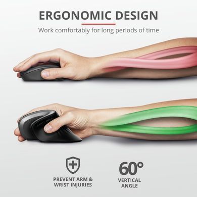 Миша Trust Verro Ergonomic, WL, чорний (23507_TRUST) [103940]