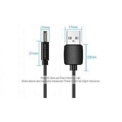 Кабель Vention USB - DC 3.5 мм (M/M), 0.5 м, Black (CEXBD) [604078]