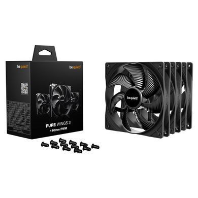 Вентилятор be quiet! Pure Wings 3 140mm PWM 3-Pack Black (BL139) [620219]