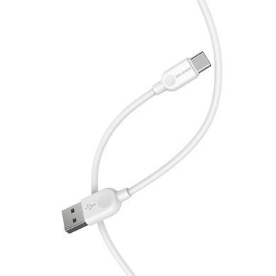 Кабель BOROFONE BX14 USB to Type-C 2.4A, 3m, PVC, TPE connectors, White (6957531090397) [803313]