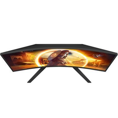 Монітор TFT 31.5" AOC, VA, QHD, 180Гц, 0,5 мс, вигнутий, 2хHDMI, DP, чорно-сірий (CQ32G4VE) [400821]
