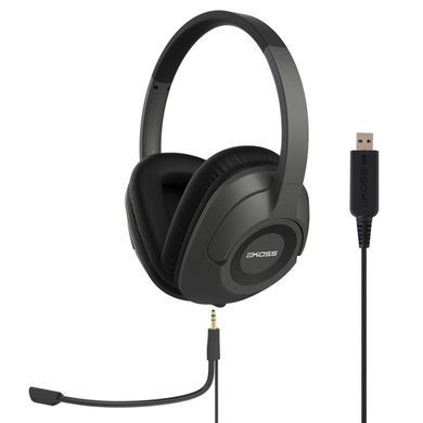 Гарнітура комп'ютерна стерео Over-Ear Koss SB42, USB, Uni Mic, 2.4м, сірий (193540.101) [17178]