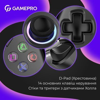 Геймпад GamePro із зарядною станцією Black (GPS20BDOC) [615833]