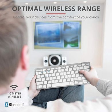 Клавіатура бездротова Trust Bluetooth Basics White (25486) (25486_TRUST) [606027]