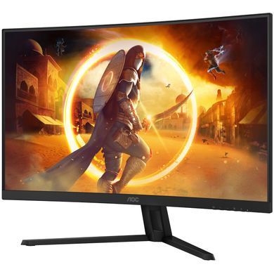 Монітор TFT 31.5" AOC, VA, QHD, 180Гц, 0,5 мс, вигнутий, 2хHDMI, DP, чорно-сірий (CQ32G4VE) [400821]