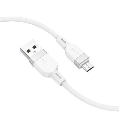 Кабель HOCO X109 Energy silicone charging data cable Micro(L=1M) White (6942007636230) [803650]