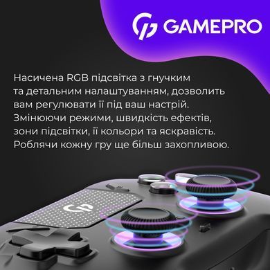 Геймпад GamePro із зарядною станцією Black (GPS20BDOC) [615833]
