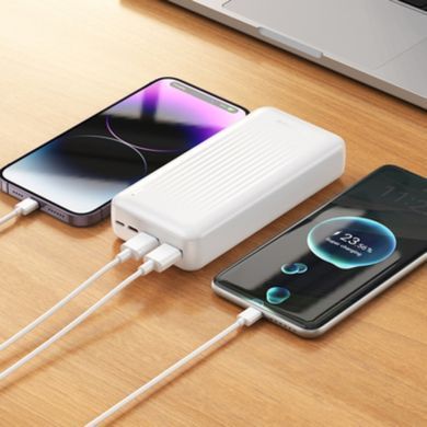 Зовнішній акумулятор BOROFONE BJ80A Clever 22.5W+PD20W fully compatible power bank(20000mAh) White (6941991121623) [806356]