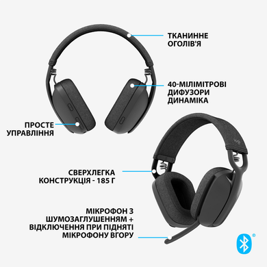 Гарнітура Logitech Zone Vibe 100 Graphite (981-001213) [203116]