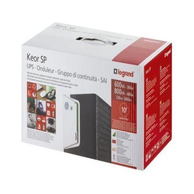 Джерело безперебійного живлення Legrand Keor SP, 1500ВА/900Вт, LED, USB, 2xSchuko+2хС13 (310190) [103059]