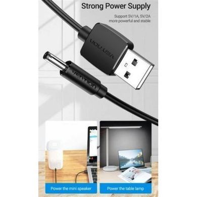 Кабель Vention USB - DC 3.5 мм (M/M), 0.5 м, Black (CEXBD) [604078]