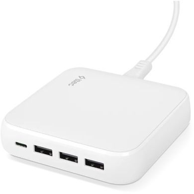 Мережевий зарядний пристрій Ttec SmartCharger Quattro GaN USB-C/USB-A 65W White (2SCG02B) [603214]