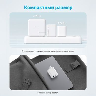 Мережевий зарядний пристрій Anker PowerPort 312 White, 20 W USB Type-C (A2348G21) [603265]