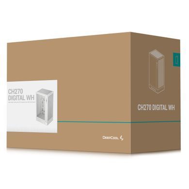 Корпус DeepCool CH270 Digital White без БЖ (R-CH270-WHNDM0-G-1) [608848]
