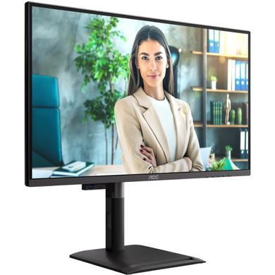 Монітор TFT 27" AOC, QHD, IPS, 120Hz, 2xHDMI, DP, USB-hub, HAS, Pivot, колонки, чорний (Q27P4U) [405203]