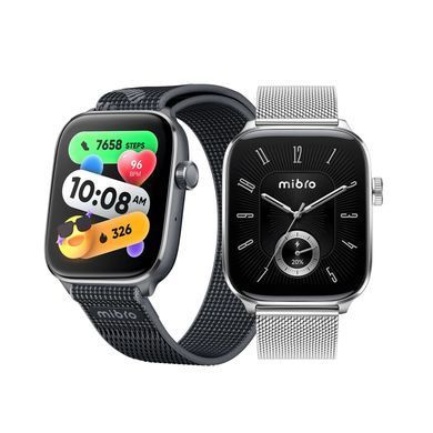 Смарт-годинник Mibro Fit 44мм, 1.75", 390x450, AMOLED, BT 5.3, GPS, 5 ATM, чорний (XPAW027B) [113704]