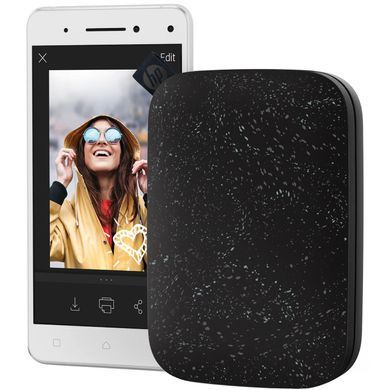 Фотопринтер портативний HP Sprocket Black (2"x3",313x400dpi,Zink, 64MB,Bluetooth, колір чорний) (HPISPB) [401716]