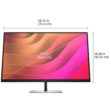 Монітор TFT 31.5" HP E32K G5, 4K UHD, IPS, HDMI, DP, USB-C, RJ-45, HAS, колонки, чорний (6N4D6AA) [400491]