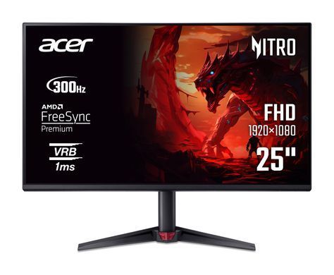 Монітор Acer 24.5 Nitro VG250QF3bmiipx 2xHDMI, DP, MM, IPS, 320Hz, 1ms, FreeSync (UM.KV0EE.301) [114399]